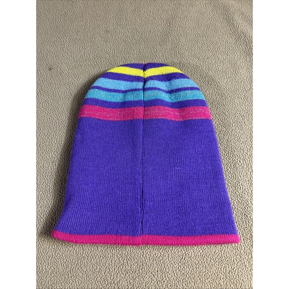 My Little Pony Knit Hat Cap Beanie RAINBOW‎ DASH Girl's Purple Winter